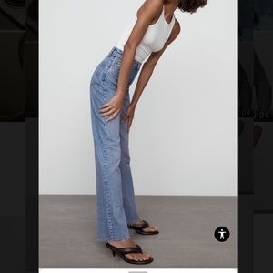 NWT Zara Wide Leg Full Length Jeans | 6